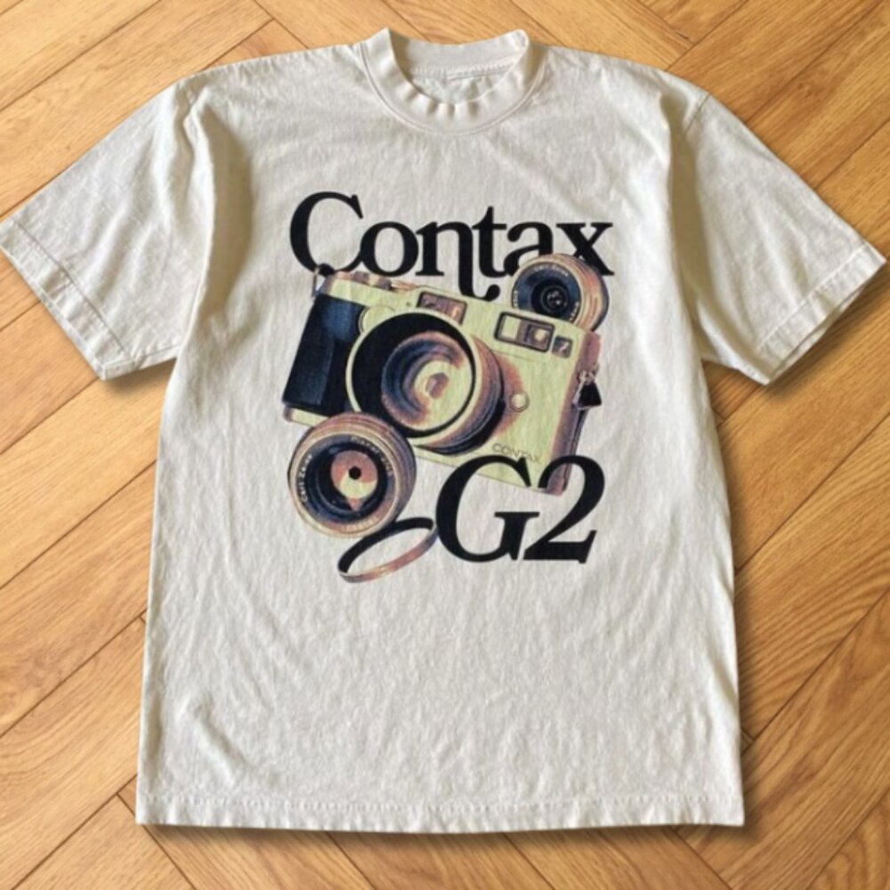 Contax G2 Vintage Film Camera Photography Tee White